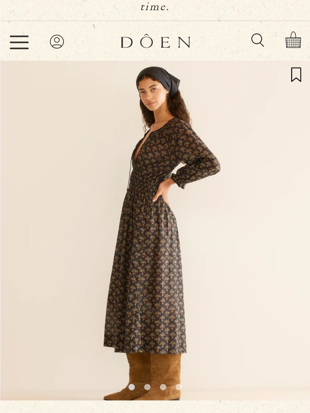 DÔEN Delphina Midi Dress NWT